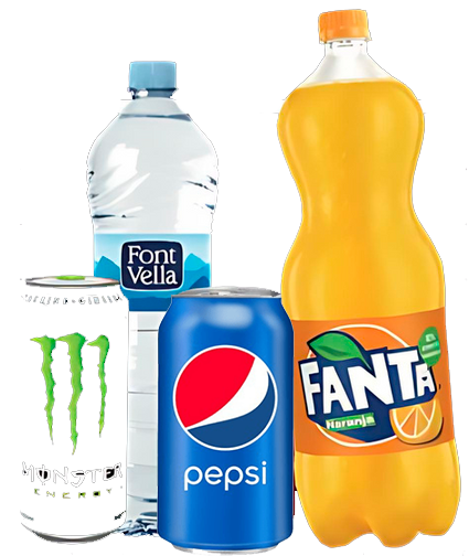 bebidas, refrescos, agua, monster restaurant take away Elche